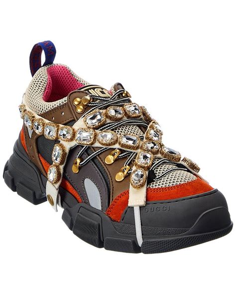 gucci flashtrek sneakers aus leder mittelalter|gucci flashtrek diamond.